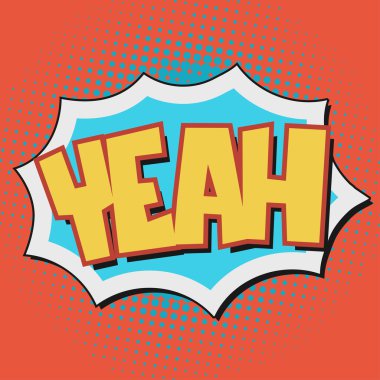 Evet çizgi roman kabarcık metin