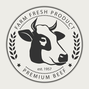 Kasap dükkanı işareti premium sığır eti etiket
