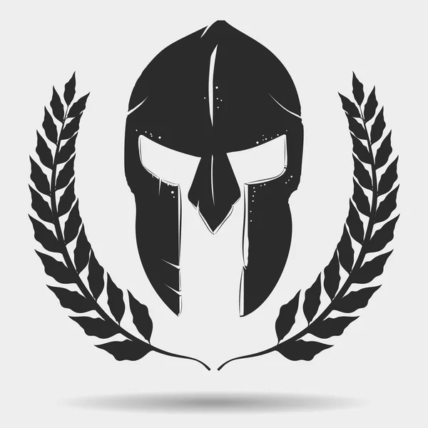 Gladiator helm met de lauwerkrans van Caesar — Stockvector