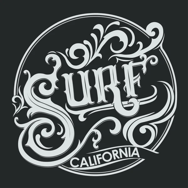 T-shirt de surf design graphique — Image vectorielle