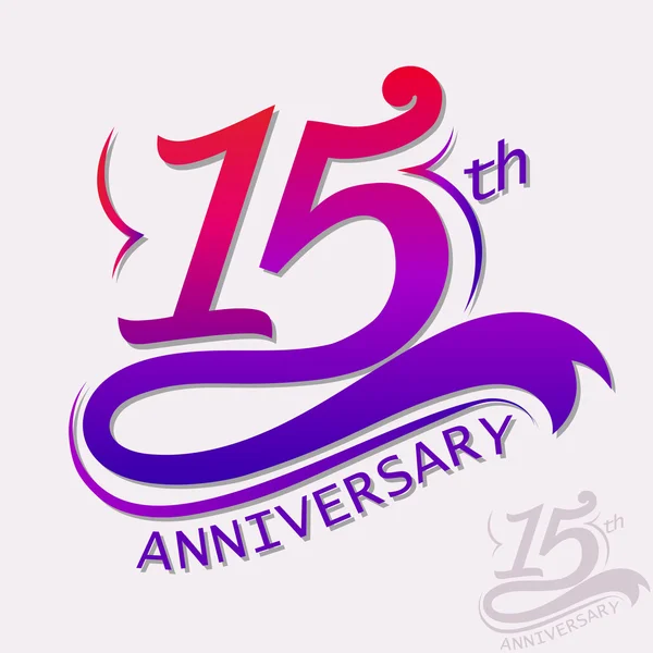 Anniversary Design, Template celebration sign — Stock Vector