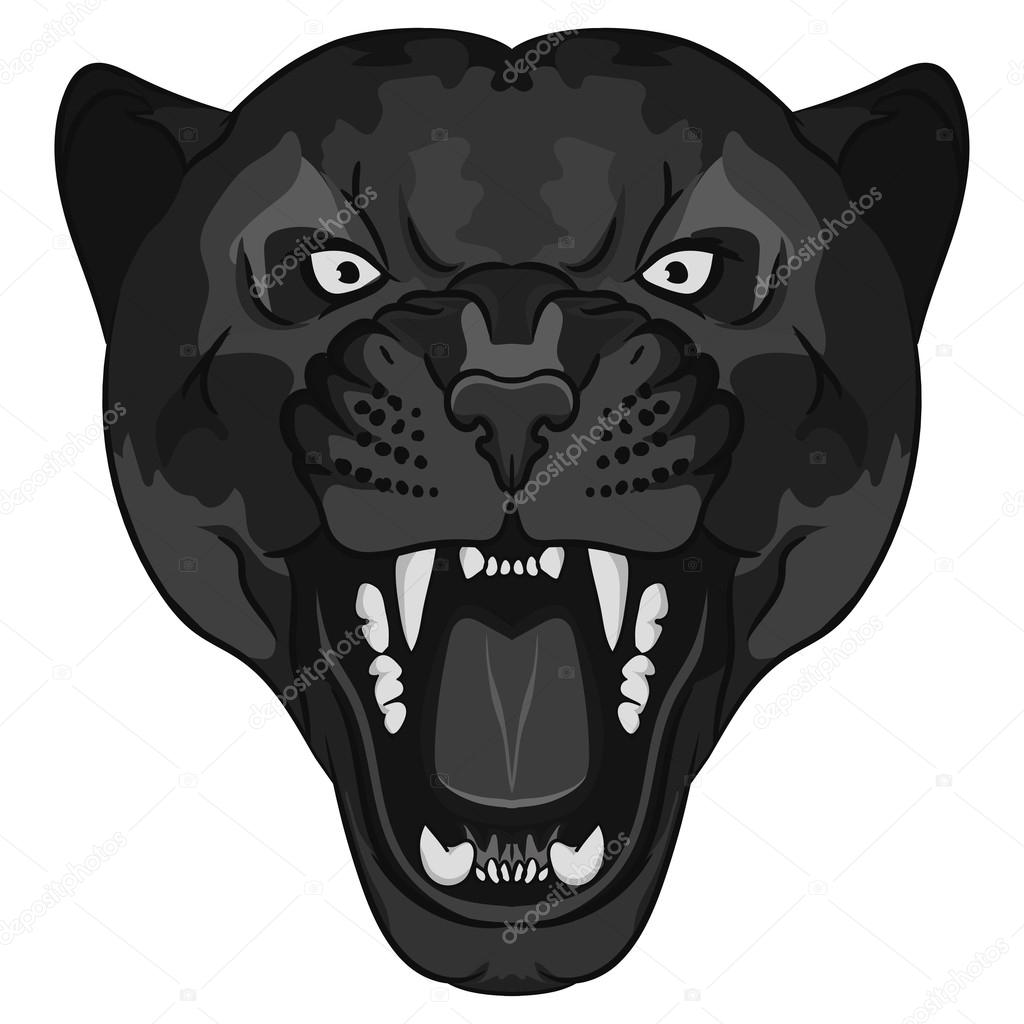 Panther Portrait. Angry wild big cat Stock Vector Image by ©ambassador80  #104510098