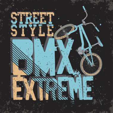BMX sürme vektör tipografi