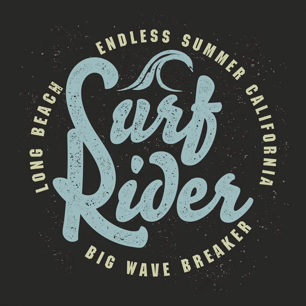 Camiseta de surf diseño gráfico — Vector de stock