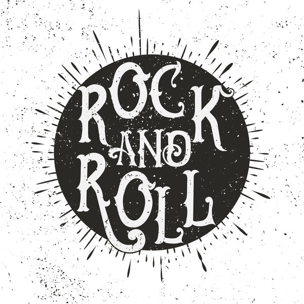 Rock music print