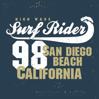 Sörf t-shirt grafik tasarım