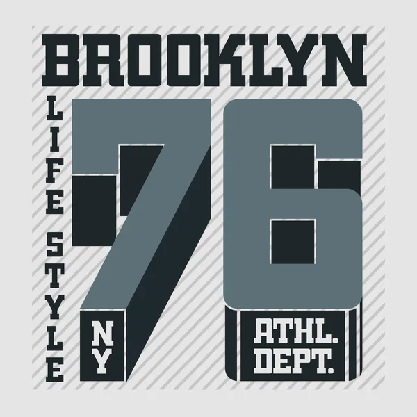 Brooklyn t-shirt afbeeldingen — Stockvector