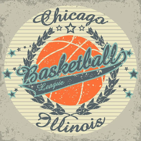 Emblema del equipo de baloncesto — Archivo Imágenes Vectoriales