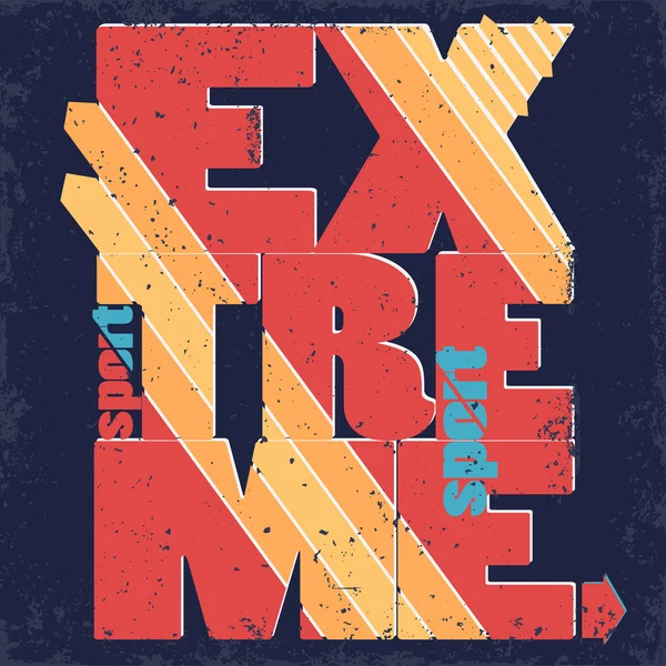 Extreme sport typografie label — Stockvector