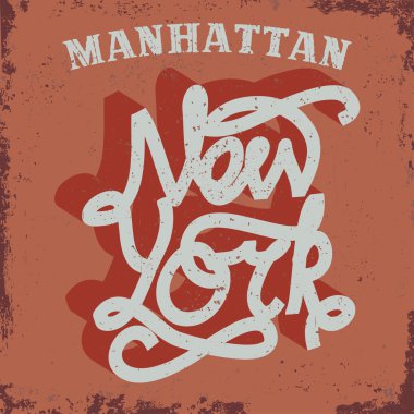 New york tipografi, t-shirt grafik