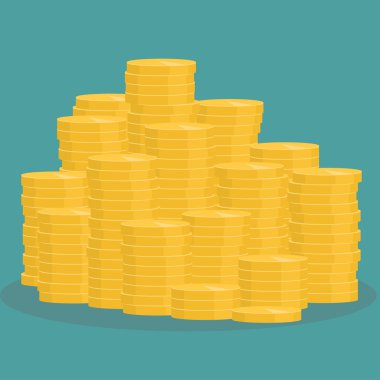 golden coins stack