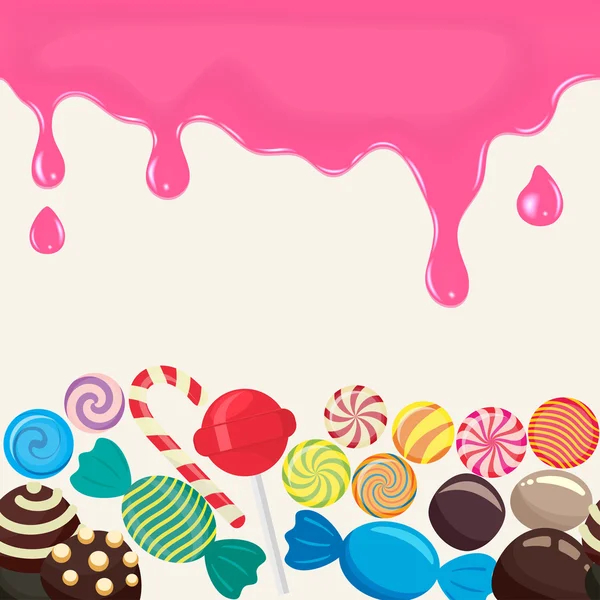 Vector candies, lollipop — Stock Vector