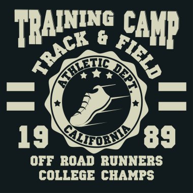 Spor tipografi T-shirt tasarım