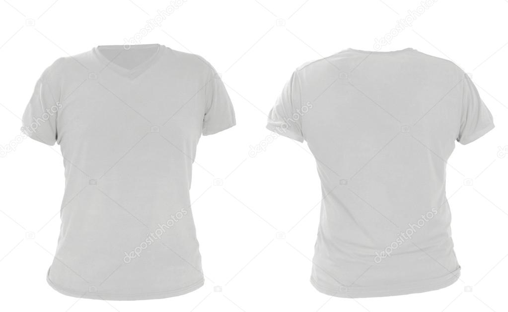 male shirt template, gray, front and back design