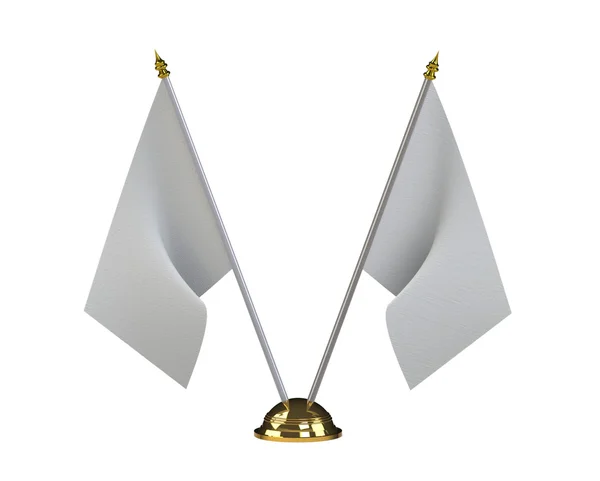 Bandeiras de tabela em branco — Fotografia de Stock