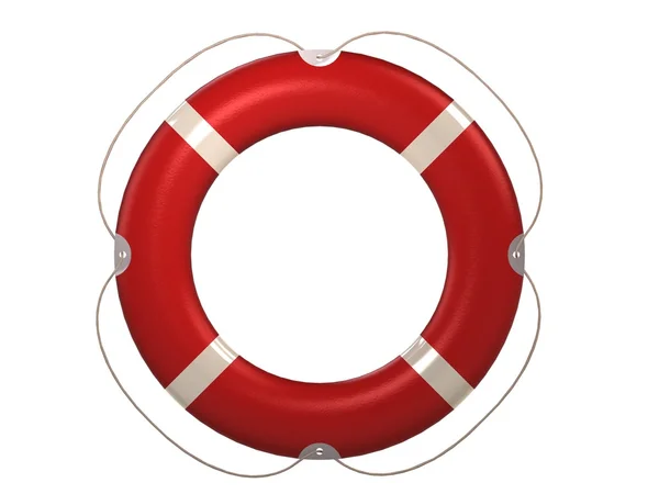 Красный спасательный круг — стоковое фото