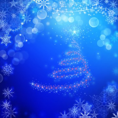 Mavi Büyü Noel arka plan