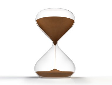 Kum saati beyaz arkaplanda izole