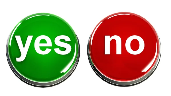 Sim e não botões — Fotografia de Stock