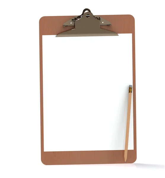 Clipboard isolsted on white — Stock Photo, Image