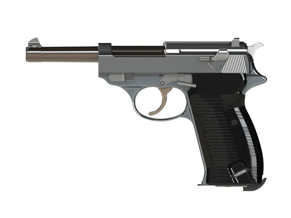 Pistola isolada em branco — Fotografia de Stock