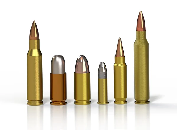 Bullets row — Stock Photo, Image