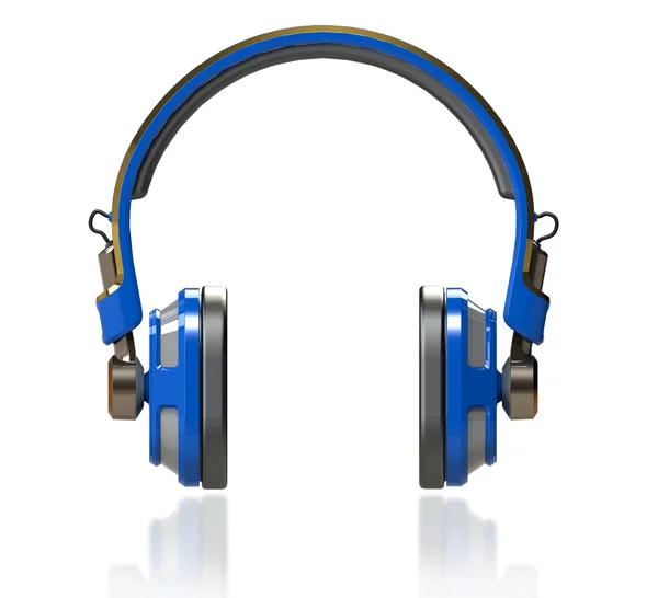 Blue headphones — Stock Photo, Image