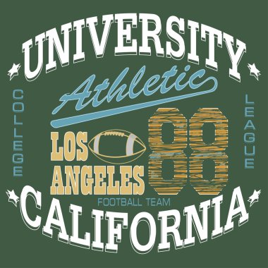 Futbol T-shirt grafik, California, spor giyim appare - vecto
