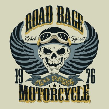 Motorcycle T-shirt Design vector illustration clipart