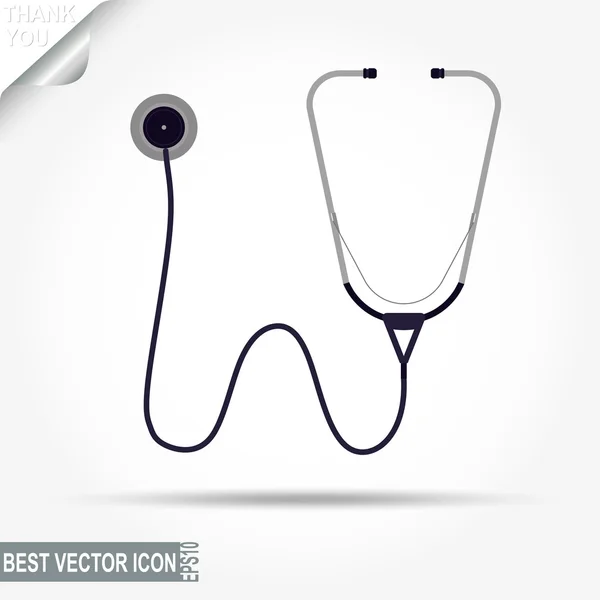 Stethoscope vector icon — Stock Vector