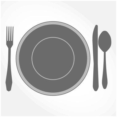  Yemek takımı - plaka, bıçak, kaşık ve çatal