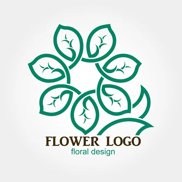 Logotipo de la flor, abstracto, forma geométrica, símbolo del negocio — Vector de stock