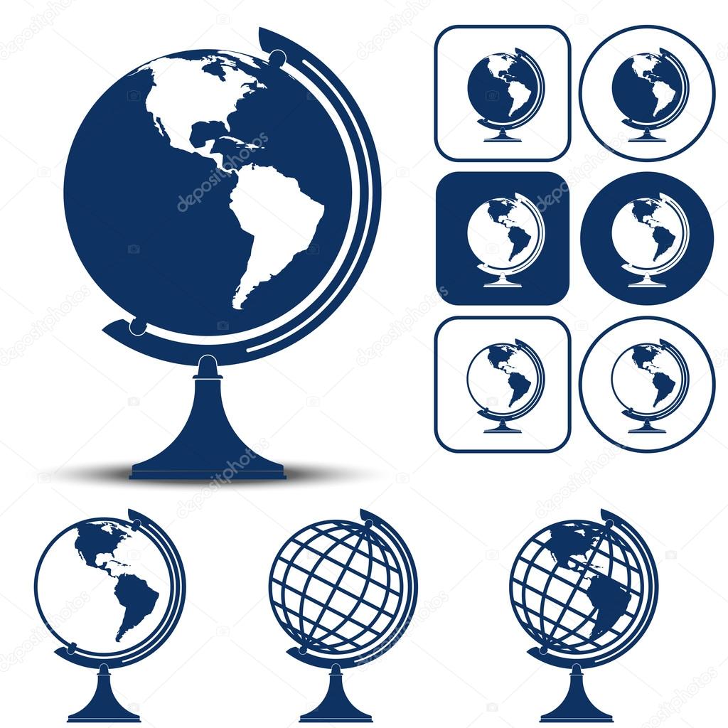 Earth Planet Globe Vector illustration