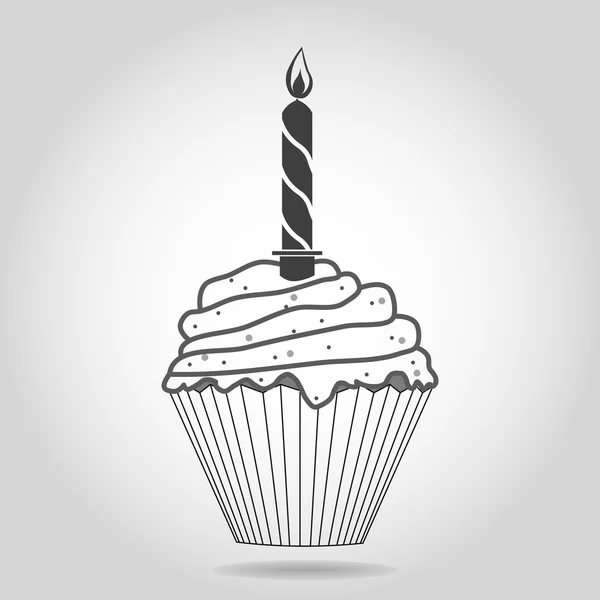 Cupcake de cumpleaños — Archivo Imágenes Vectoriales