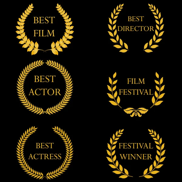 Premios de cine Laurel de oro — Vector de stock