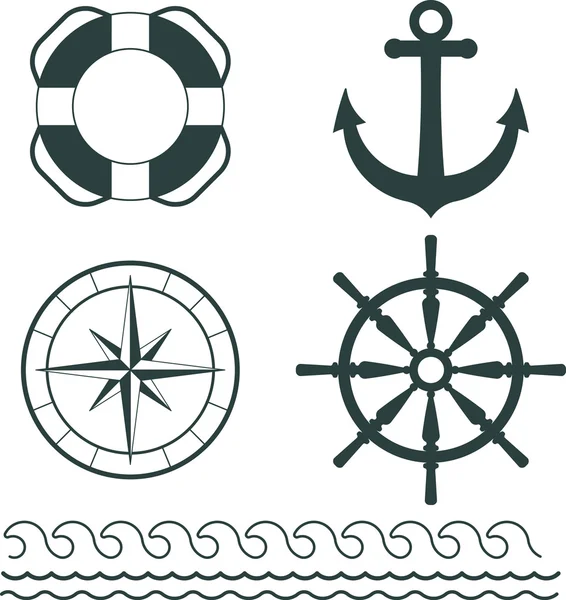 Nautical decoration vector — Stock Vector