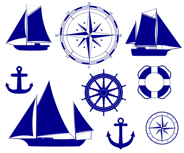 Ship. Nautical decoration vector illustration — Stock Vector