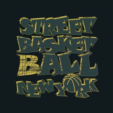 Basketbol t-shirt grafik tasarım. New York 