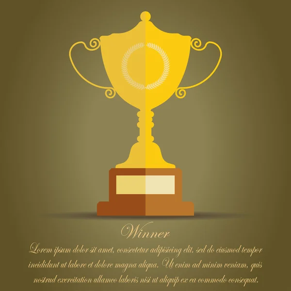 Golden Cup Winner Award - vectores — Vector de stock