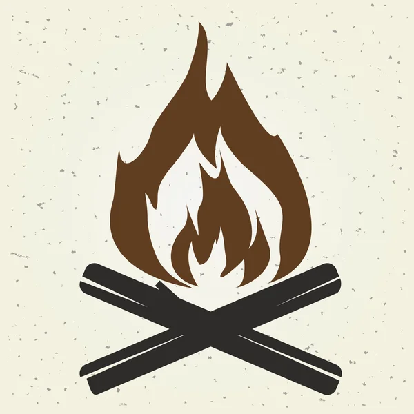 Flamme de feu de joie — Image vectorielle