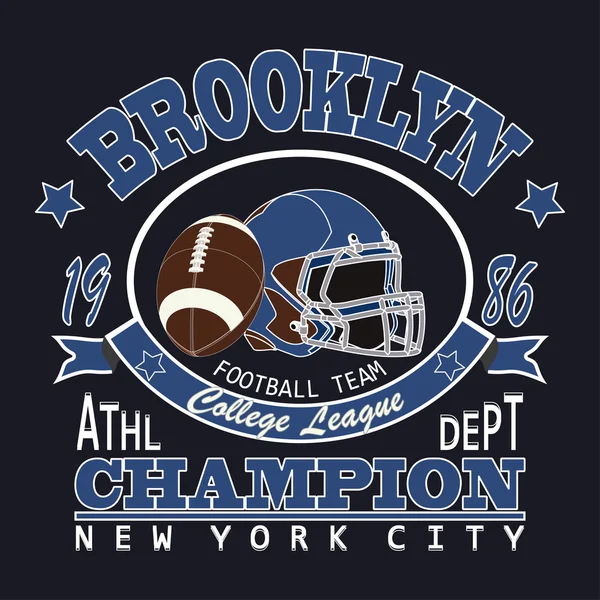 Спортивна типографія Нью-Йорк Футбол — стоковий вектор
