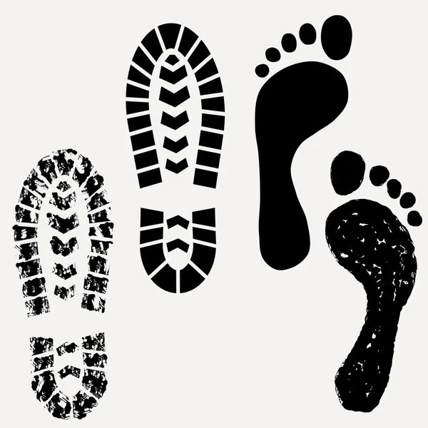 Impronta, impronta scarpe — Vettoriale Stock