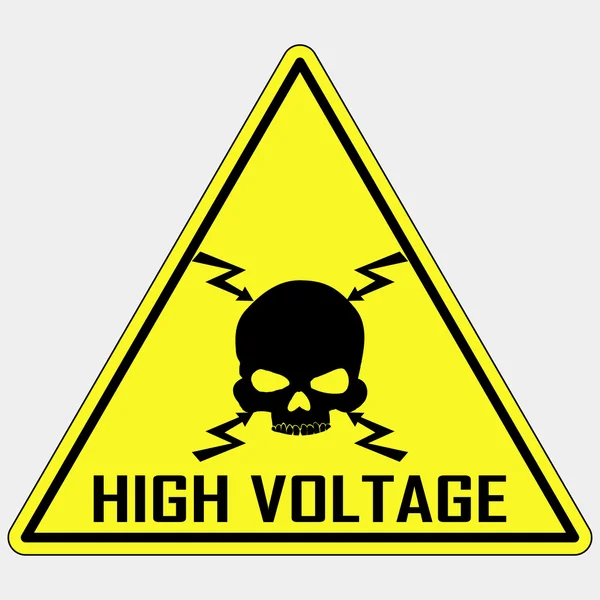 Danger High Voltage Sign, vector — Stock Vector