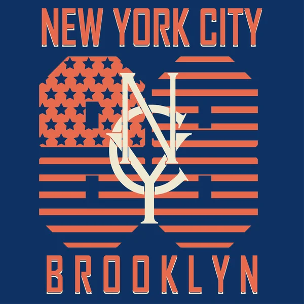 Brooklyn ursprungliga sportwear t-shirt — Stock vektor