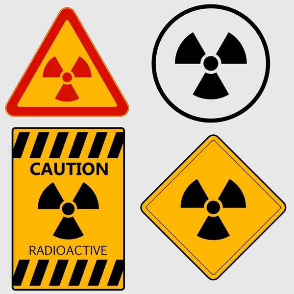 放射性标志设置-矢量 — 图库矢量图片