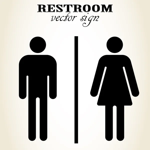 Male and Female Restroom sign - vector — Stock Vector