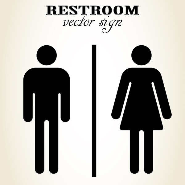 Male and Female Restroom sign - vector