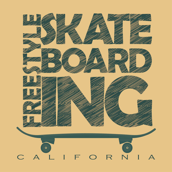 Skateboarding t-shirt graphics
