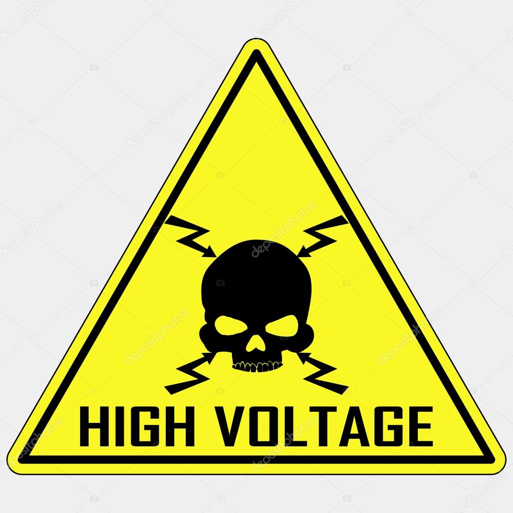 Danger High Voltage Sign, vector