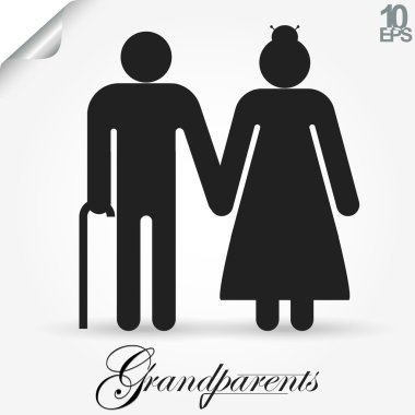 Grandparents vector illustration clipart